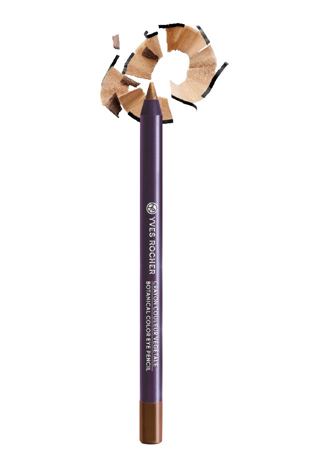 Ilusjon av tykkere vipper med Eye­li­ner Bo­tan­i­cal Co­lor Eye Pen­cil i far­gen Ecorce  fra Yves Rocher,  kr 120.