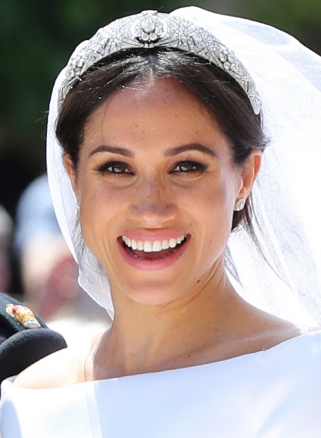 Meghan valgte en naturlig look, med fokus på øyne på den store dagen 18.mai i 2019. 